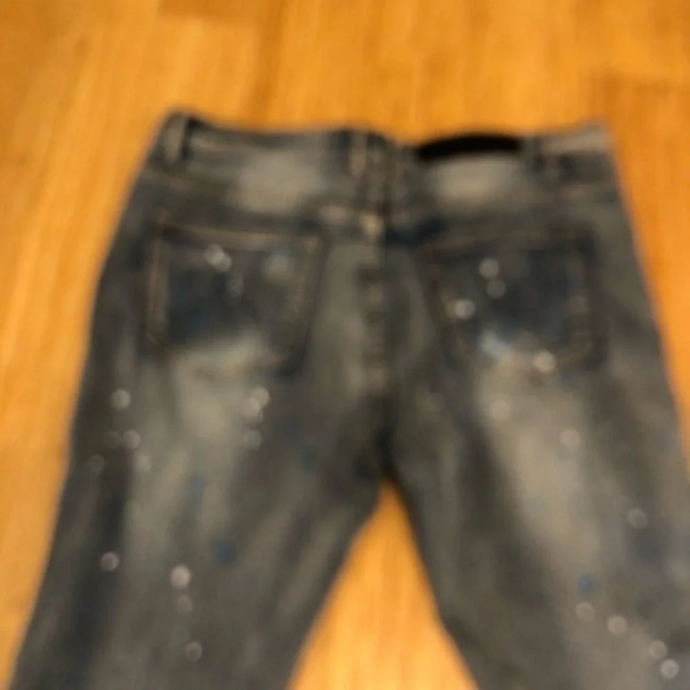 thrashed men's 40 x 32 jeans rave distressed Y2K grunge hiphop skater  jeans